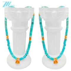 High Quality Natural Spiny Oyster Beads Natural Stablish Turquoise Necklace Jewelry Women Summer Fashion New Arrival