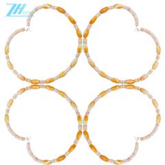 Pink Opal And Spiny Oyster Color Pink Orange 16inch Necklace Gemstone Jewelry Simple Atmosphere Delicate As Gift