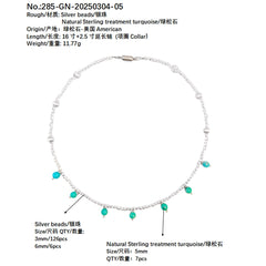 This New Chinese Style Necklace Combines S925 Silver With Natural Turquoise The Combination Of Tradition And Modernity