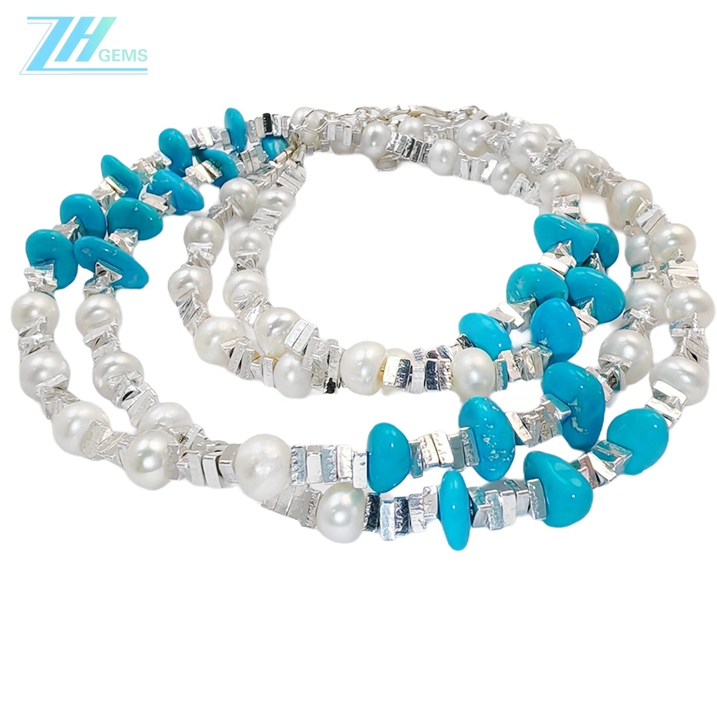 Natural Sterling Treatment Turquoise S925 Silver Fashion Women's Jewelry Multi-occasion Applicable To Popular Customized Models