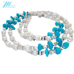 Natural Sterling Treatment Turquoise S925 Silver Fashion Women's Jewelry Multi-occasion Applicable To Popular Customized Models
