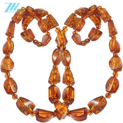 Baltic Amber Bracelet Baltic Amber Necklace Wire Jewelry Yellow Color Wrapped Necklace Handmade Jewelry Gift For Her