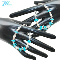 Natural Turquoise Natural Bracelet S925 Silver Women's Jewelry Best-selling Designer Custom Healing Gemstone