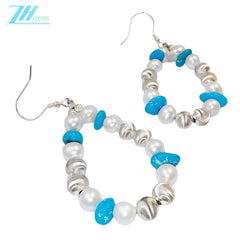 High Quality Pearl Earrings Turquoise With S925 Silver Delicate Bracelet Jewelry Custom Design Modern Style Jewelry