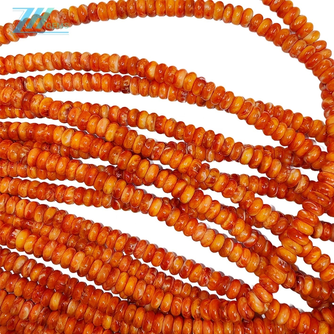 Natural Orange Spiny Oyster Beads