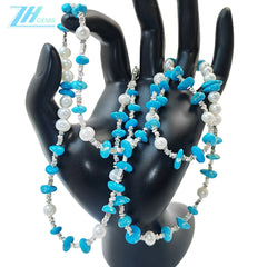 Healing Double Necklace Pearl Turquoise Natural S925 Silver Women's Jewelry Best-selling Designer Custom Beautiful Jewelry