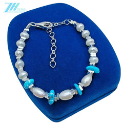 Beautiful Pearl Bracelet And Natural Turquoise Hot Selling Simple And Generous Modern Style Gift Choice A Good Gift For Her