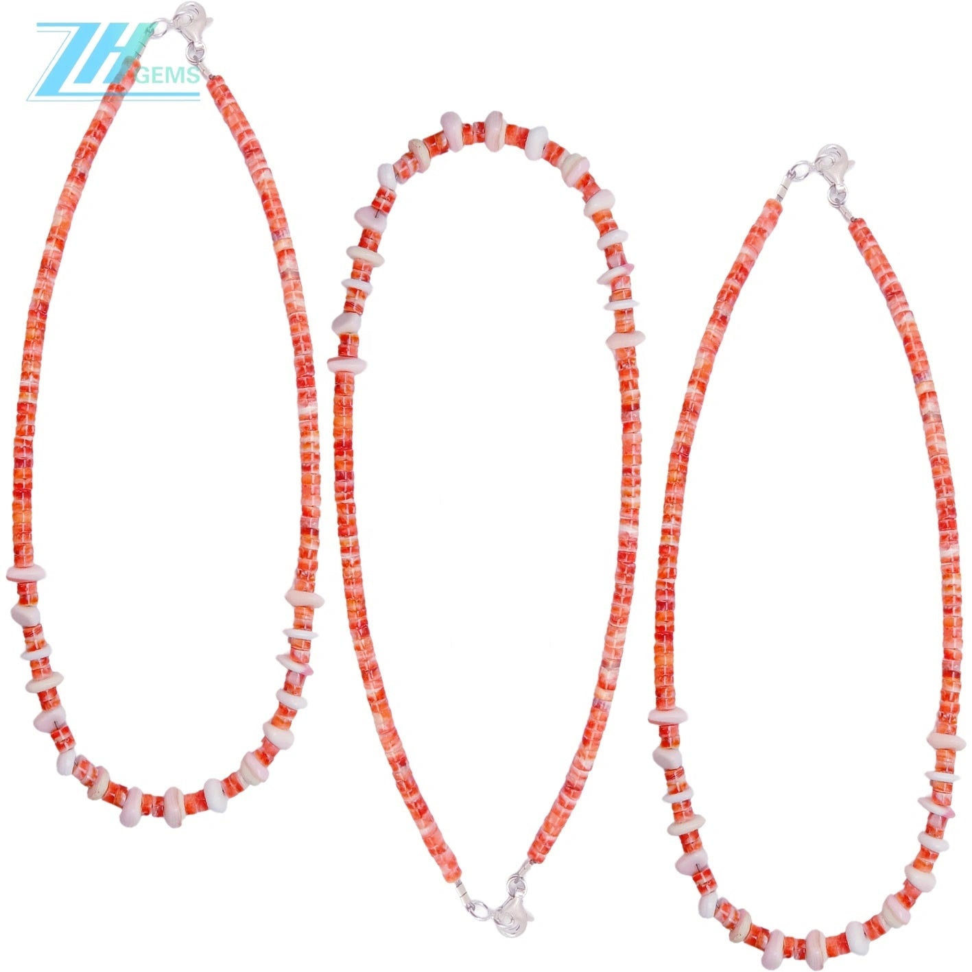 Spiny Oyster Pink Opal As Necklace Gift Simple 17.5g 16inch Atmosphere Jewelry Dream Healing Choice For Her