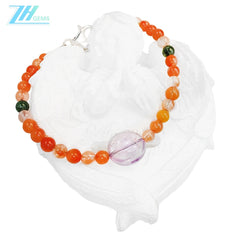 Amethyst Colored Agate Bracelet Fashion Modern Simple Style Fashion Jewelry Women's Jewelry