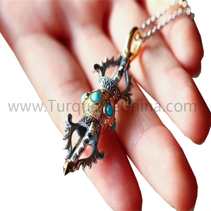 Retro Tibetan Buddhism Vajry Pestle Small Ornaments Key Chains Pendants Home Decorations Auspicious Craft