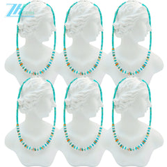 18.3g Natural Turquoise Pink Opal Necklace Smooth Beads Jewelry Handmade Gift As Surprising Summer Choice For Girlfriend