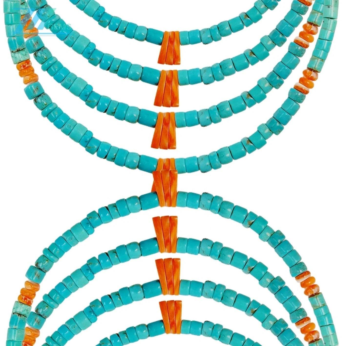 High Quality Natural Spiny Oyster Beads Natural Stablish Turquoise Necklace Jewelry Women Summer Fashion New Arrival