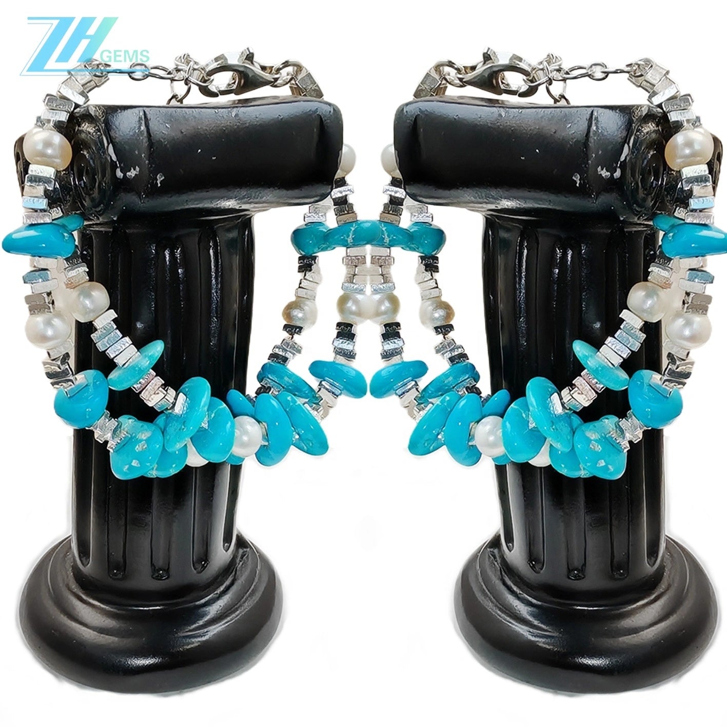 Bracelet Ornament Natural Turquoise Pearl With S925 Silver Fine Jewelry Fine Jewelry Gift Preferred Bracelet