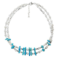 Necklace Gift Natural Turquoise Pearl With S925 Silver Fine Jewelry Fine Jewelry Gift Preferred Necklace Style