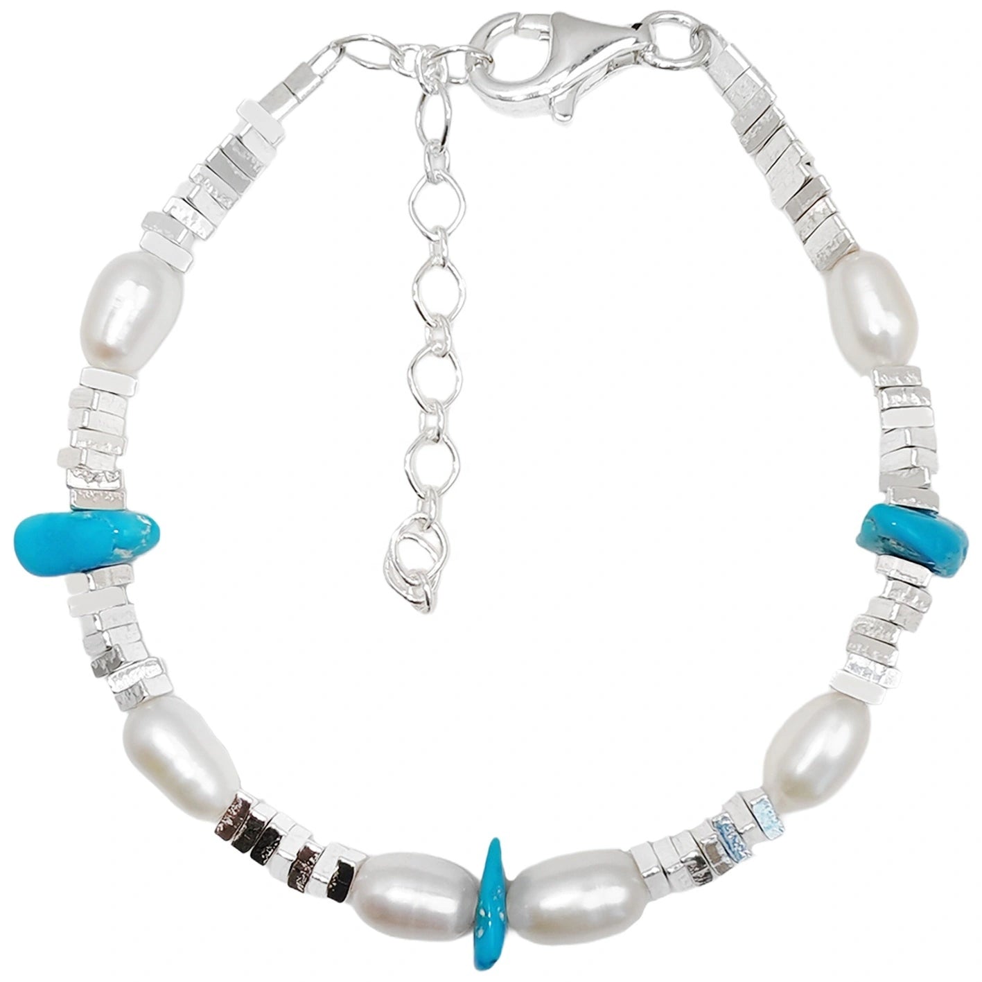 Triangle Silver Pearl Bracelet S925 Silver Fashion Women's Jewelry Designer Custom Natural Pearl Simplicity