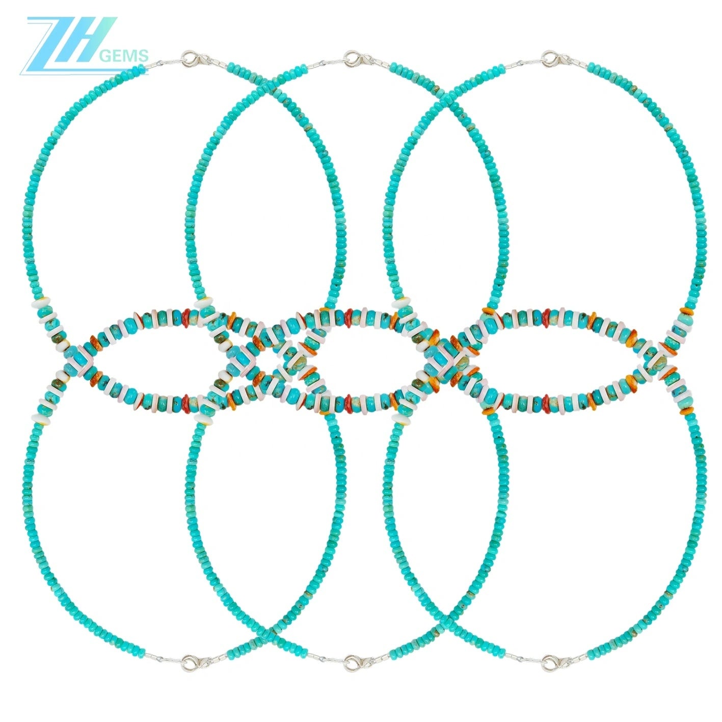 18.3g Natural Turquoise Pink Opal Necklace Smooth Beads Jewelry Handmade Gift As Surprising Summer Choice For Girlfriend