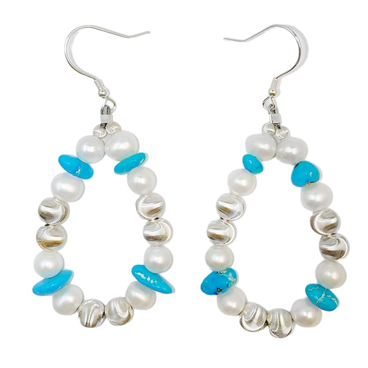 High Quality Pearl Earrings Turquoise With S925 Silver Delicate Bracelet Jewelry Custom Design Modern Style Jewelry