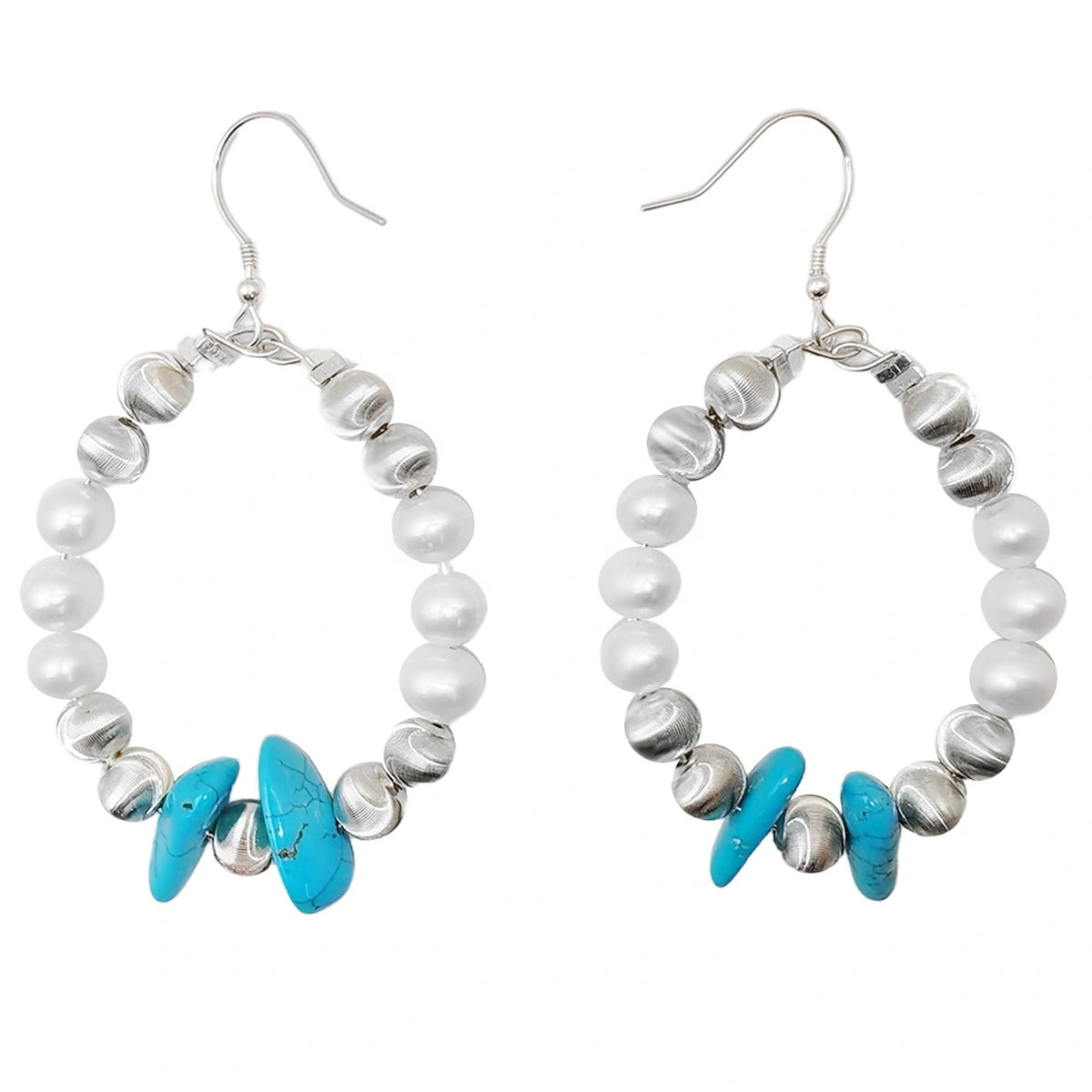 Handmade Natural Turquoise Earrings Women's Earrings Delicate Silver Jewelry Earrings Goddess Essentials Designer Custom