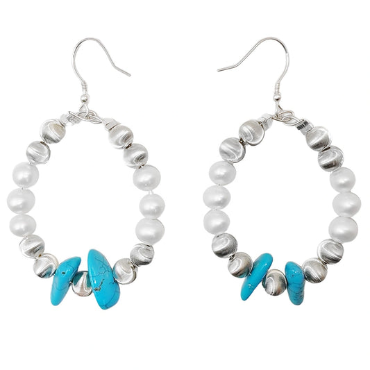 Handmade Natural Turquoise Earrings Women's Earrings Delicate Silver Jewelry Earrings Goddess Essentials Designer Custom