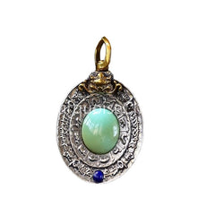 Classical Chinese zodiac and natural Turquoise pendant gemstone