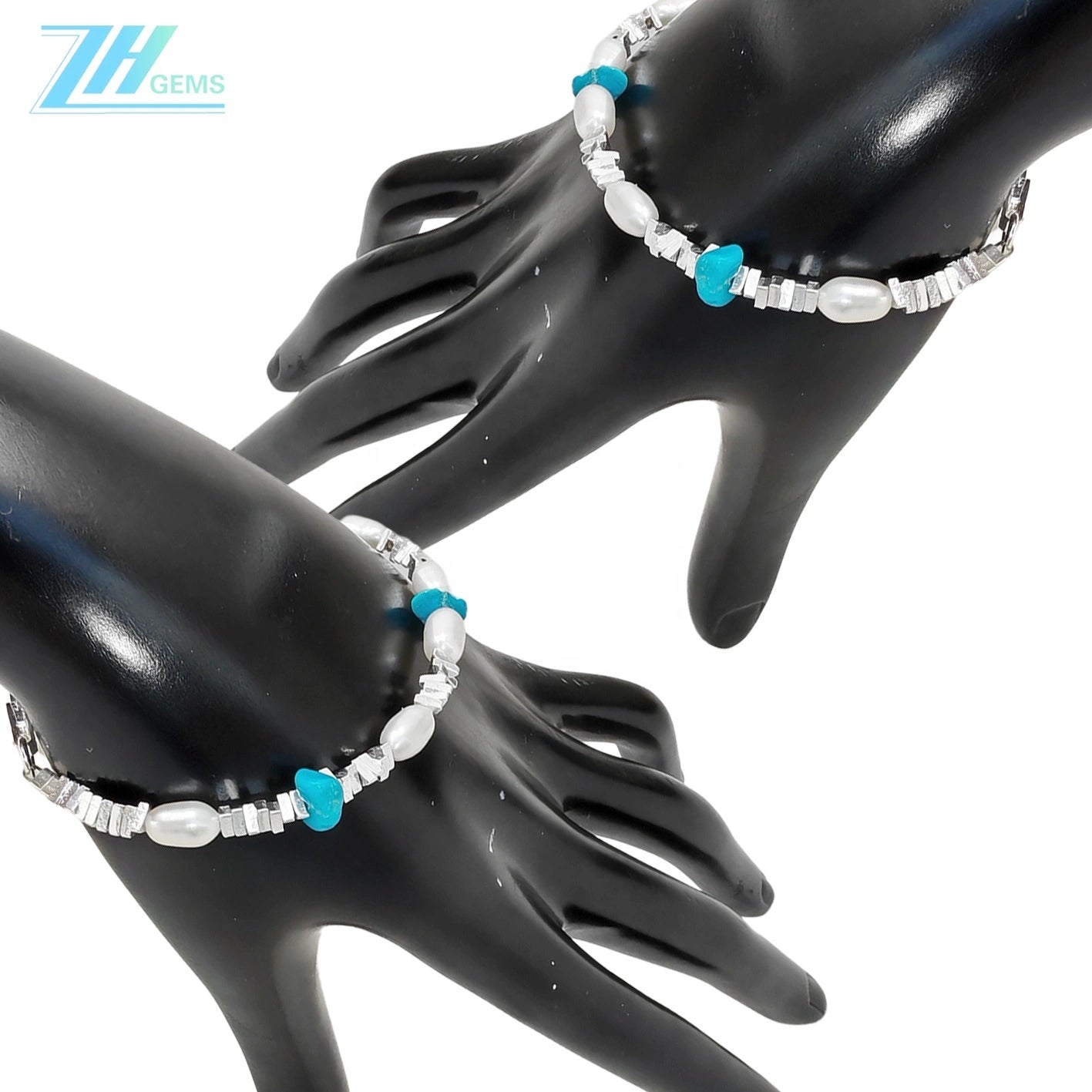 Triangle Silver Pearl Bracelet S925 Silver Fashion Women's Jewelry Designer Custom Natural Pearl Simplicity