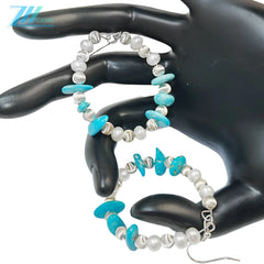 Natural Turquoise Natural Earrings Holiday Gift S925 Silver Designer Custom Gift Family Turquoise Earrings