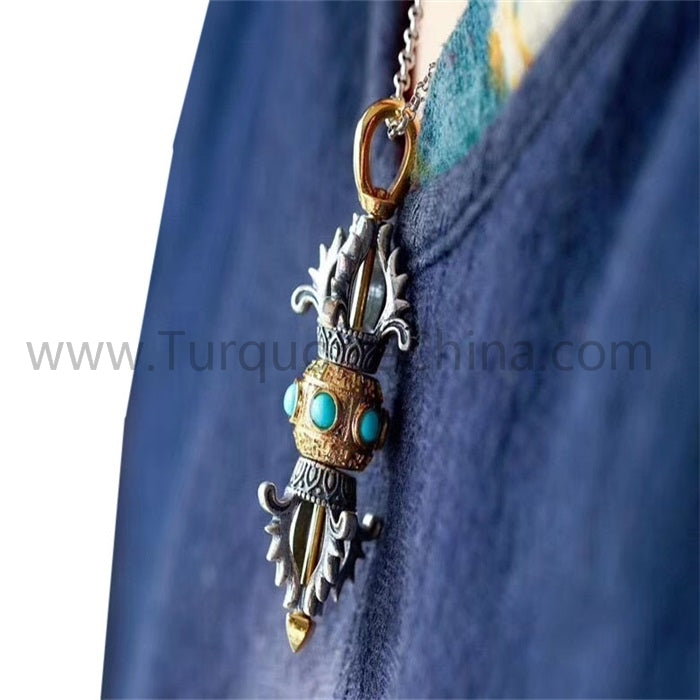 Retro Tibetan Buddhism Vajry Pestle Small Ornaments Key Chains Pendants Home Decorations Auspicious Craft