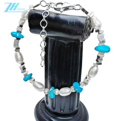 High Quality Turquoise Pearl S925 Silver Fashion Suitable For Multiple Occasions Popular Custom Designer Meticulous Design
