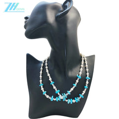 Necklace Gift Natural Turquoise Pearl With S925 Silver Fine Jewelry Fine Jewelry Gift Preferred Necklace Style