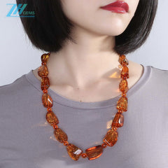 Baltic Amber Bracelet Baltic Amber Necklace Wire Jewelry Yellow Color Wrapped Necklace Handmade Jewelry Gift For Her