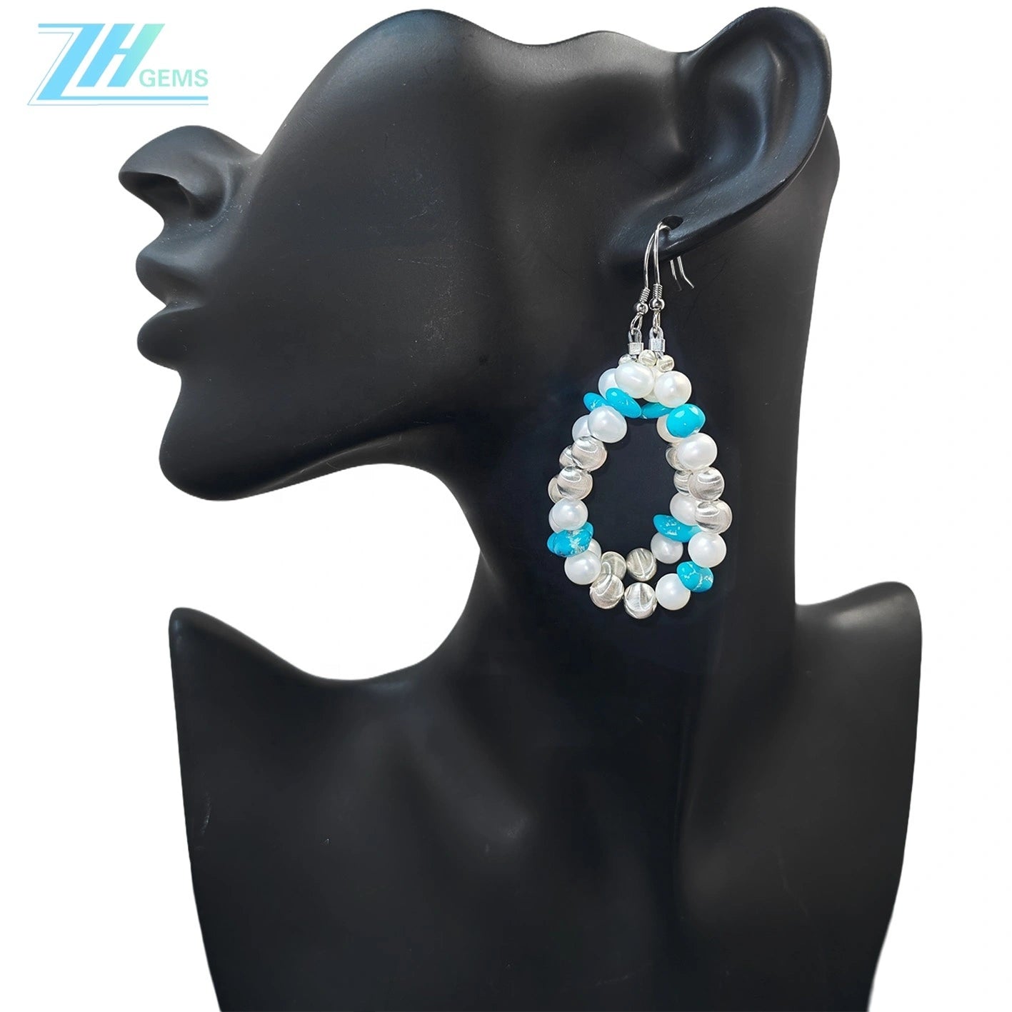 High Quality Pearl Earrings Turquoise With S925 Silver Delicate Bracelet Jewelry Custom Design Modern Style Jewelry