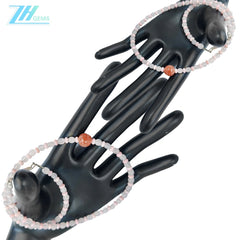 Natural Pink Opal Beads Natural Pink Crystal Natural Sunstone Sweet Necklace Fashionable Women's Natural Necklace