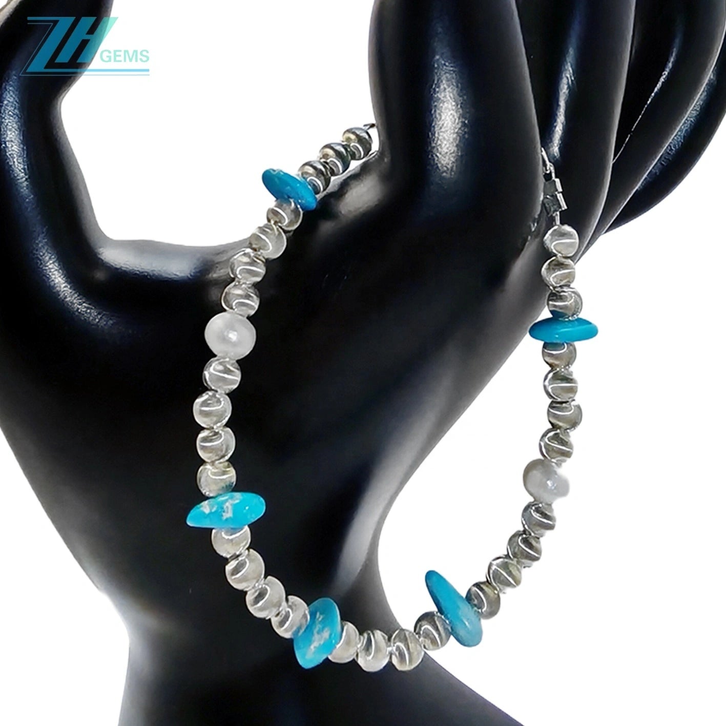 Winter Holiday Gifts S925 Silver & Natural Pearl Turquoise Pretty Goddess Jewelry Natural Jewelry Jewelry Design