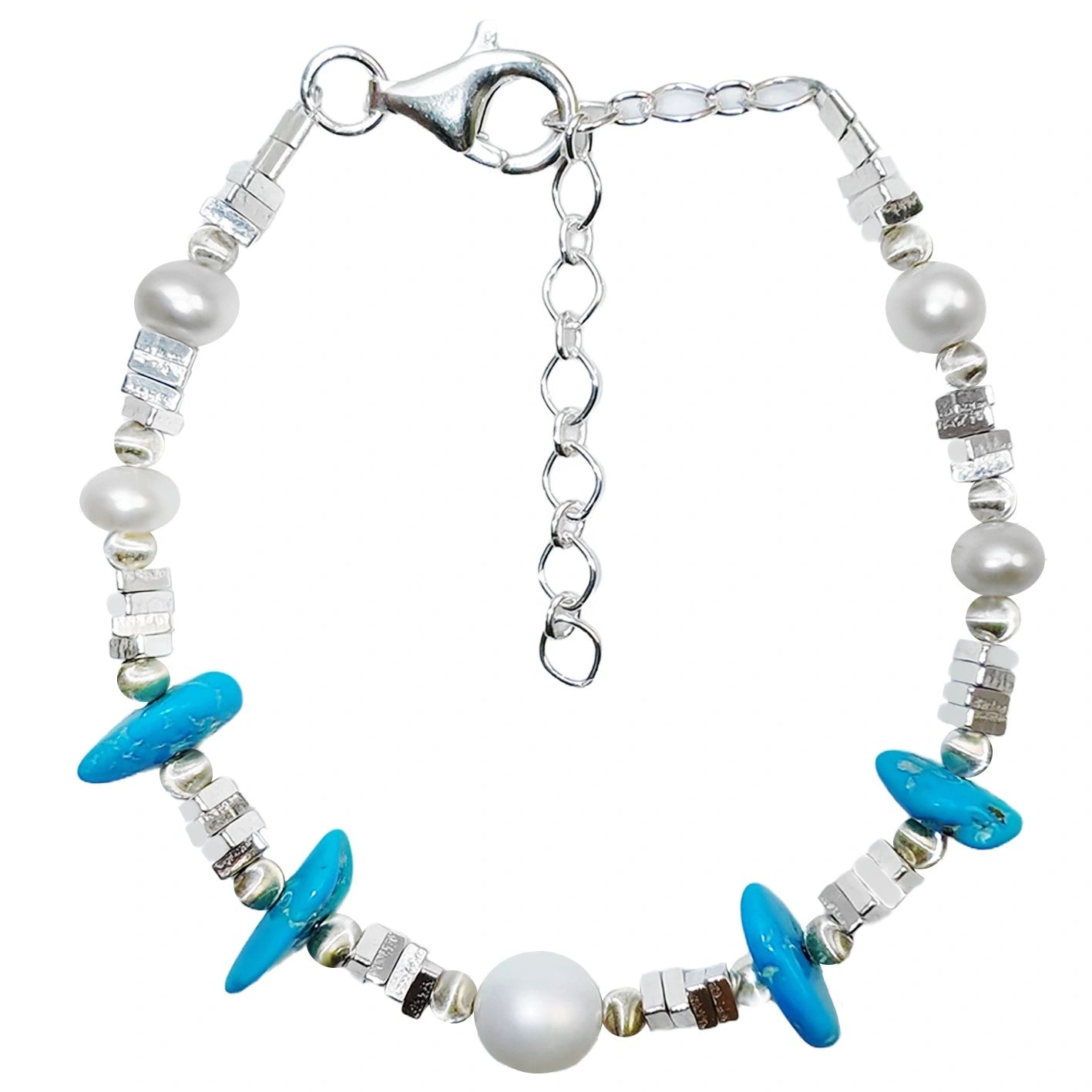 Simple Beautiful Pearl Bracelet And Natural Turquoise Hot Sellingsimple Atmosphere Jewelry And Generous Modern Style