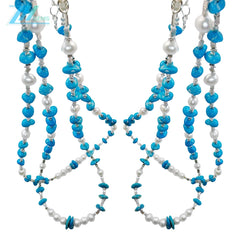 Healing Double Necklace Pearl Turquoise Natural S925 Silver Women's Jewelry Best-selling Designer Custom Beautiful Jewelry