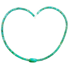 Haixi Shaped Natural Stablish Turquoise 16-inch Necklace Suitable For Men And Women,Turquoise Jewelry,Fashionable Temperament