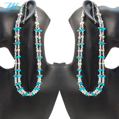 Natural Turquoise Premium Women's Necklace Bracelet With Delicate S925 Silver And Natural Pearl Beauty Jewelry Gifts For Women