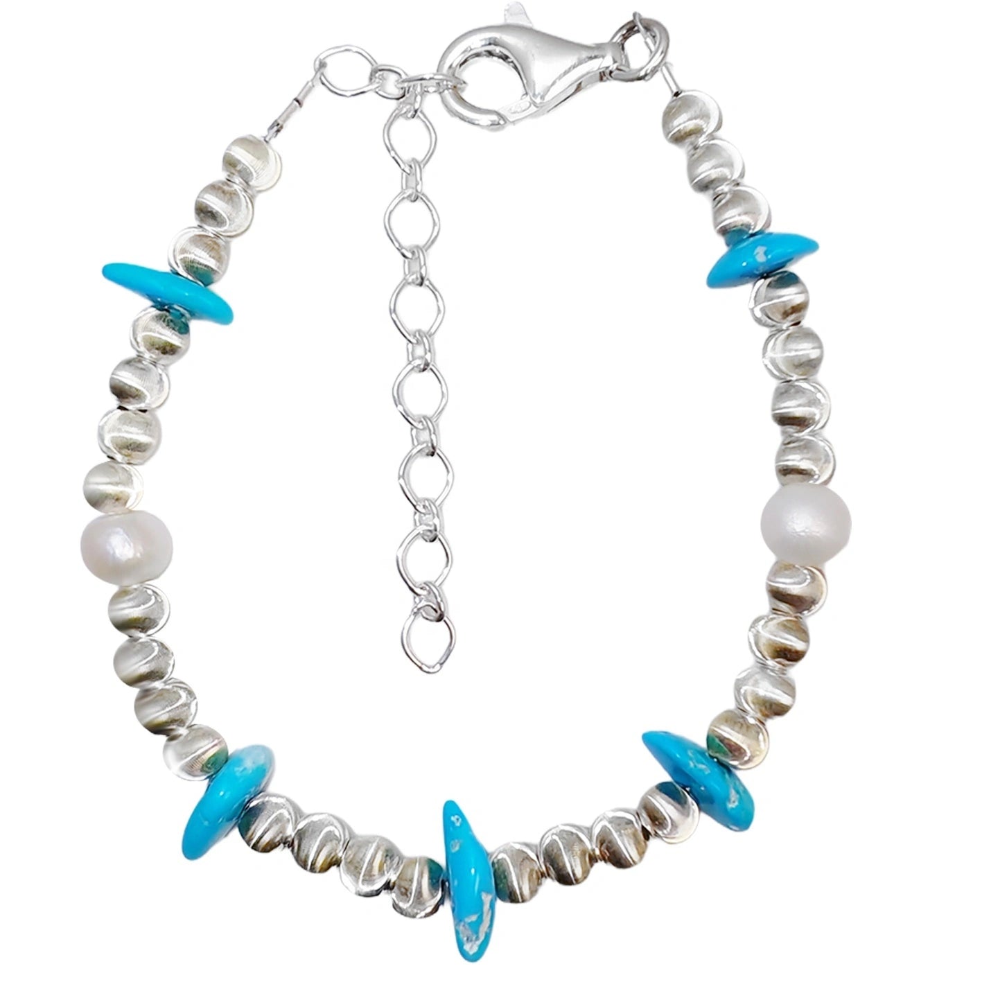 Winter Holiday Gifts S925 Silver & Natural Pearl Turquoise Pretty Goddess Jewelry Natural Jewelry Jewelry Design