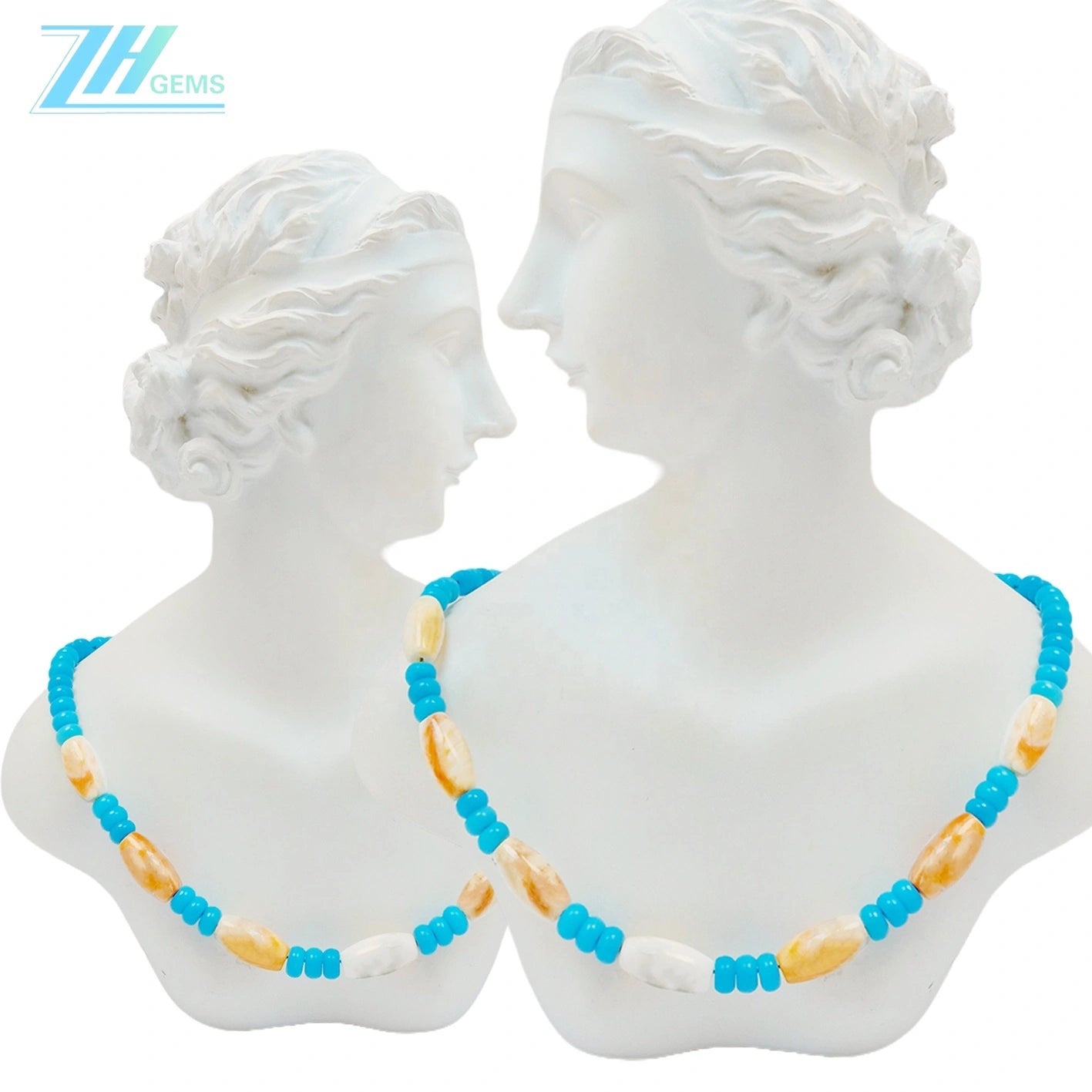 28.1g Natural Turquoise Spiny Oyster Healing Necklace Natural Stone Seed Beads Choker Necklace Gift