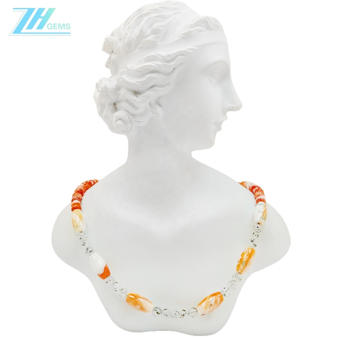 Pink Opal Spiny Oyster And Black Rutilated Quartz 16inch 25.8gram Elegant Summer Choice Present For Lover Mom Family