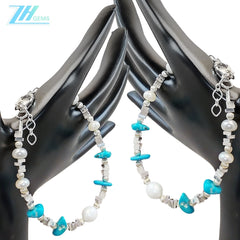 Simple Beautiful Pearl Bracelet And Natural Turquoise Hot Sellingsimple Atmosphere Jewelry And Generous Modern Style