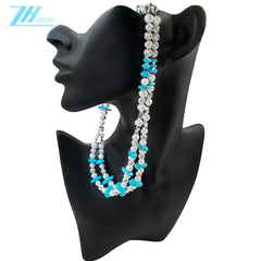 Winter Goddess Essential Pearl Double Necklace Jewelry S925 Silver Beads Natural Turquoise Silver Bracelet Jewelry
