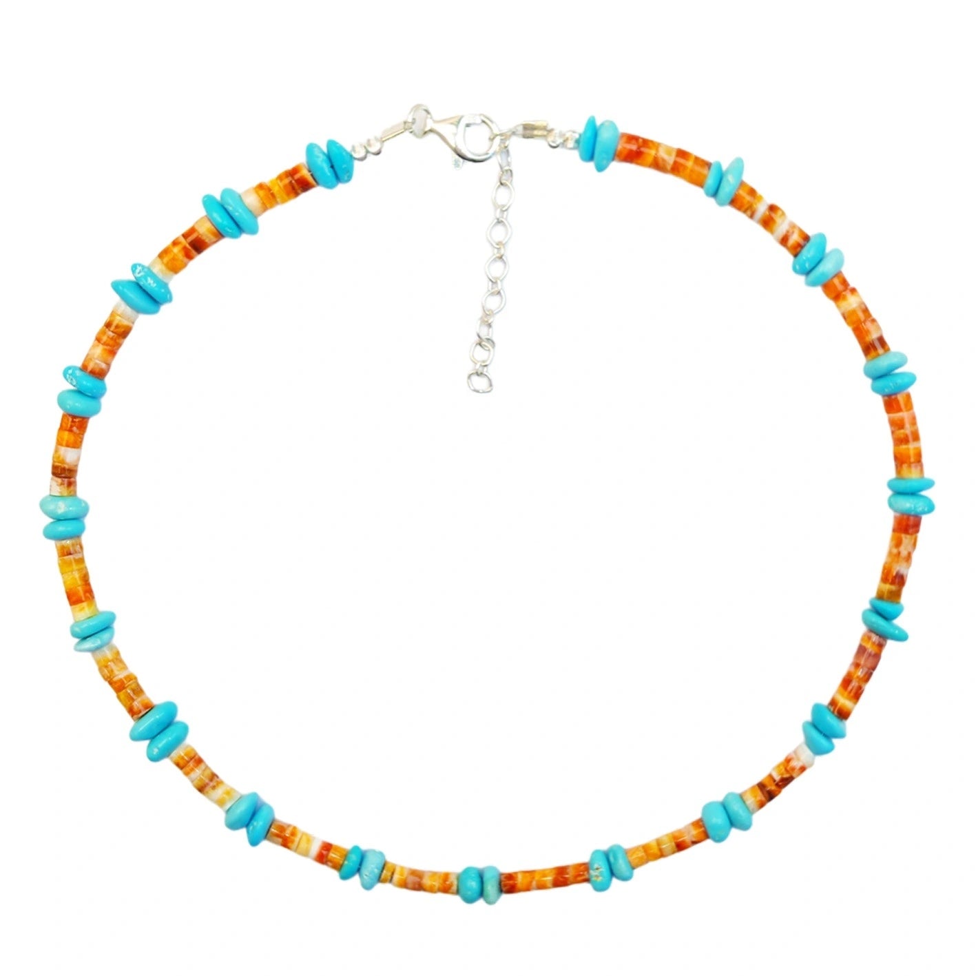 Orange Spiny Oyster High Quality Natural Turquoise Necklace Turquoise Necklace High Women's Jewelry With Delicate S925 Silver