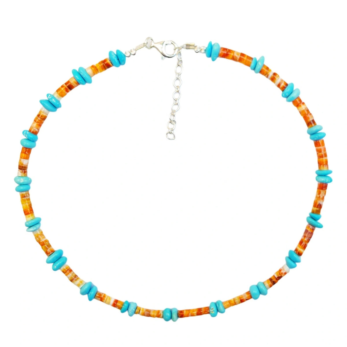 Orange Spiny Oyster High Quality Natural Turquoise Necklace Turquoise Necklace High Women's Jewelry With Delicate S925 Silver