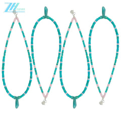 Natural Stablish Turquoise And Natural Pink Opal Necklace Women Fashion Jewelry Turquoise Necklace