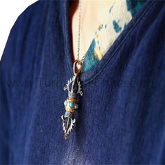 Retro Tibetan Buddhism Vajry Pestle Small Ornaments Key Chains Pendants Home Decorations Auspicious Craft