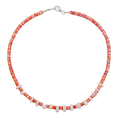 Spiny Oyster Pink Opal As Necklace Gift Simple 17.5g 16inch Atmosphere Jewelry Dream Healing Choice For Her