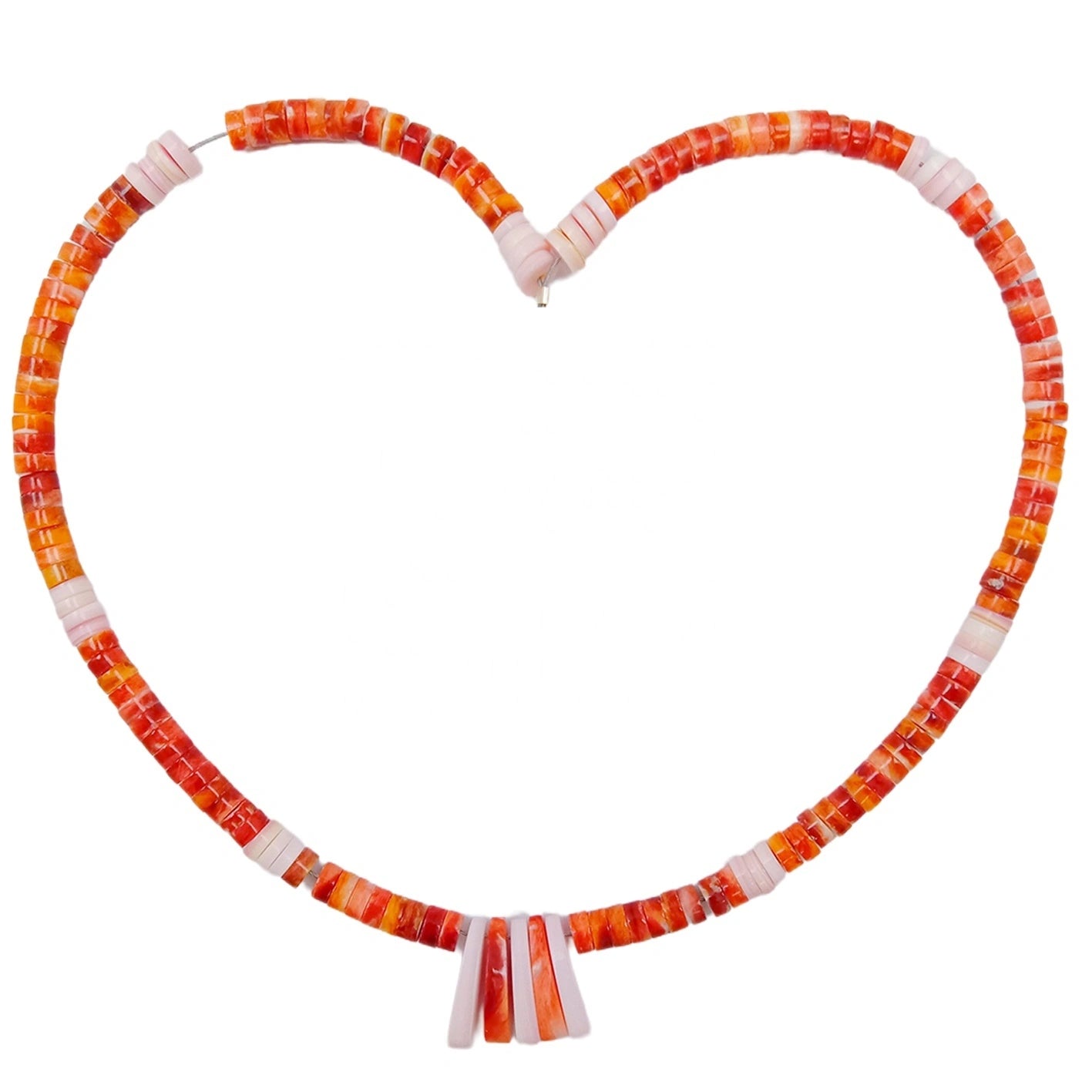 Pink Opal And Orange Spiny Oyster With Roundle Or Barrel Beads 925 Silver Beads Handmade Jewelry Unique Gifts For Women