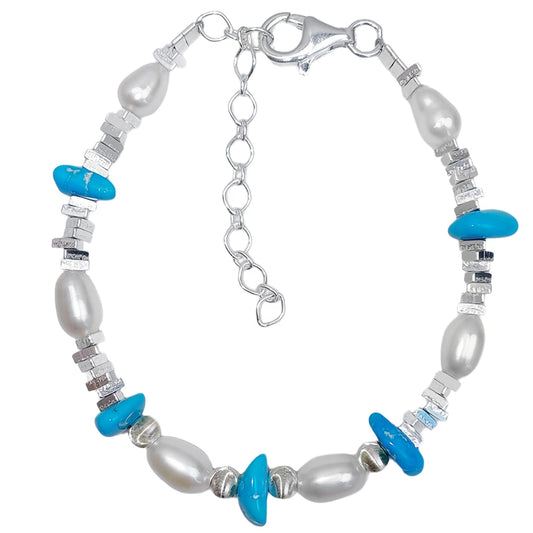 High Quality Turquoise Pearl S925 Silver Fashion Suitable For Multiple Occasions Popular Custom Designer Meticulous Design