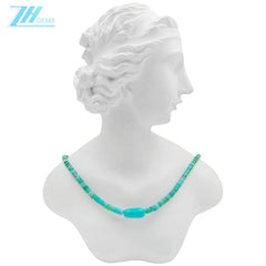 Haixi Shaped Natural Stablish Turquoise 16-inch Necklace Suitable For Men And Women,Turquoise Jewelry,Fashionable Temperament